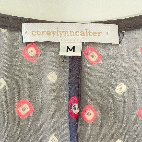 Anthropologie Corey Lynn Calter Sheer Button Front Beach Coverup Dress Medium - Picture 15 of 15